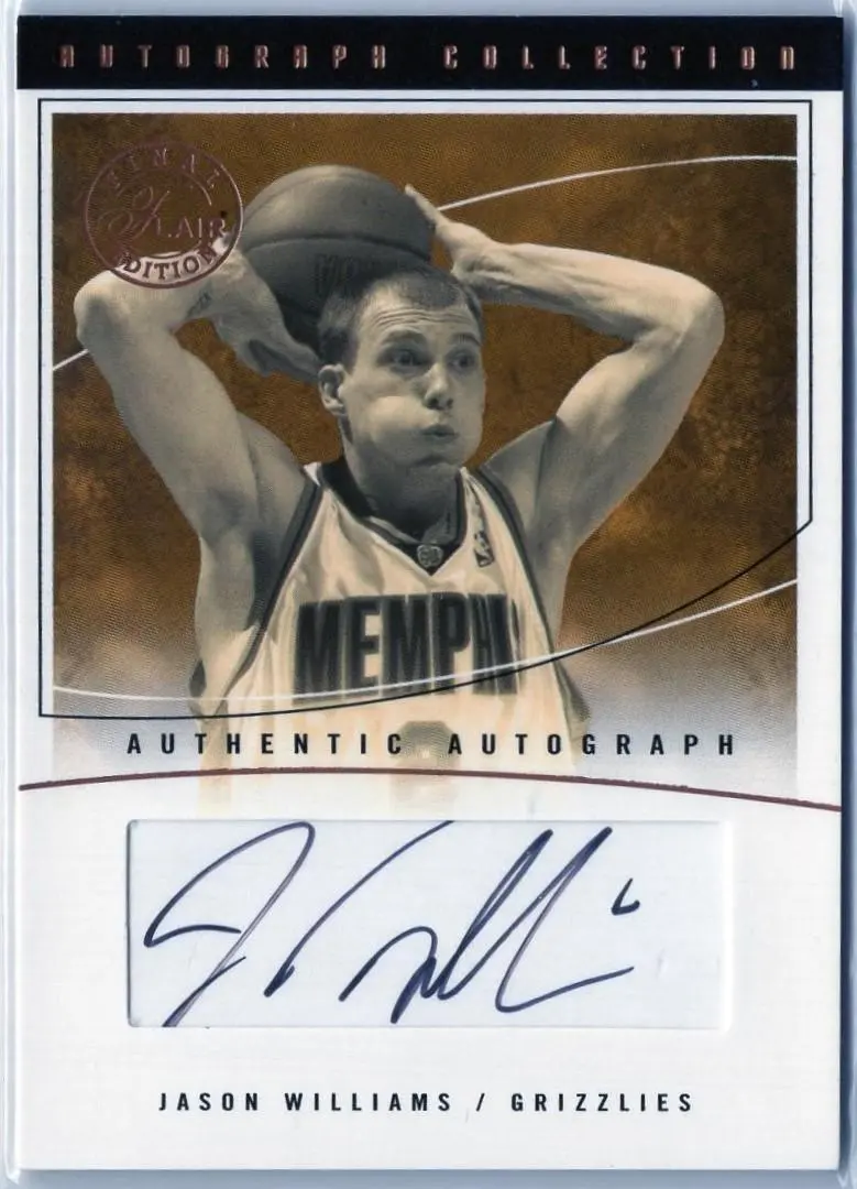希少NBA公式メモラビリアジェイソン・ウィリアムズ直筆サインポートレート