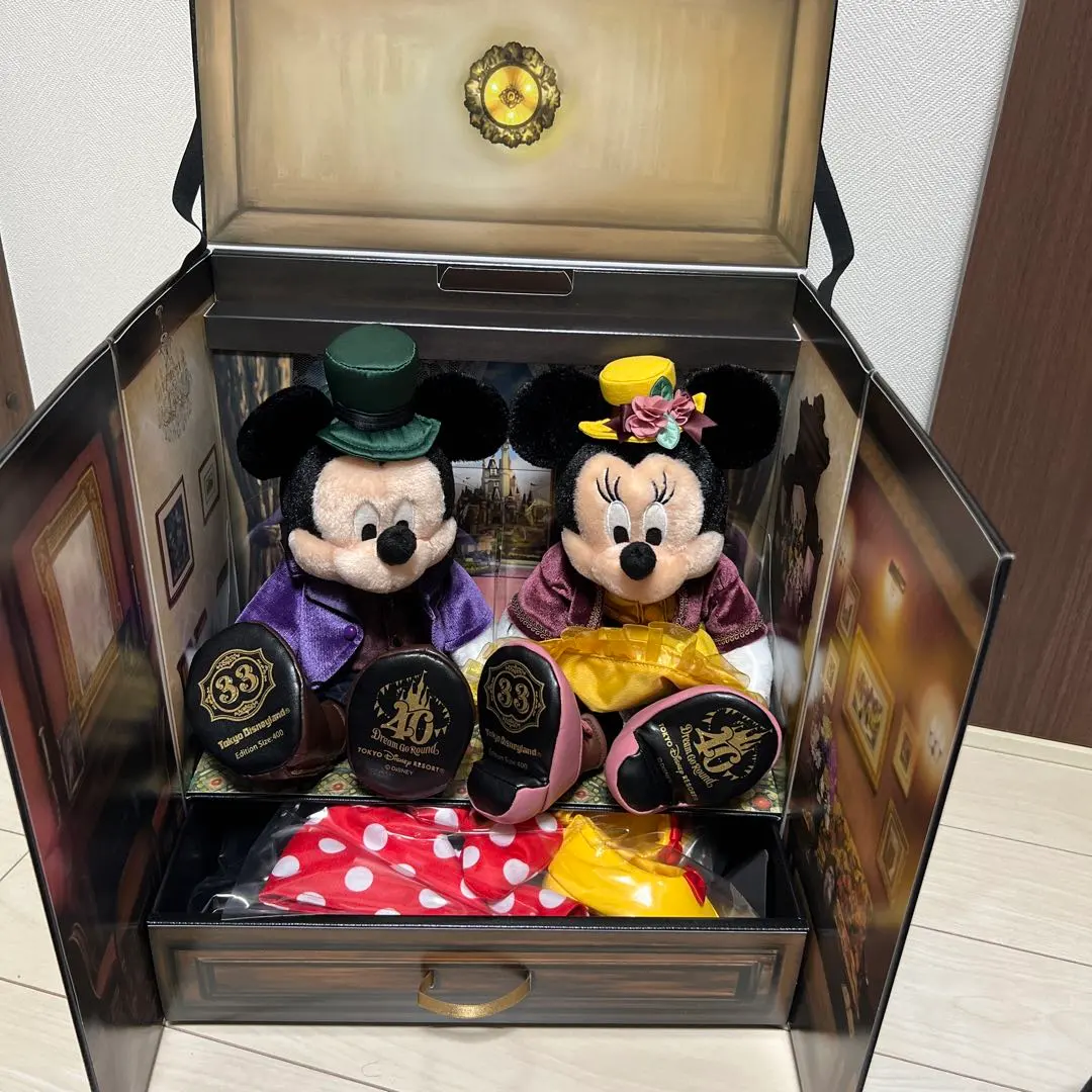 新品未開封】クラブ33 ディズニー40周年 ミッキー＆ミニーぬいぐるみ