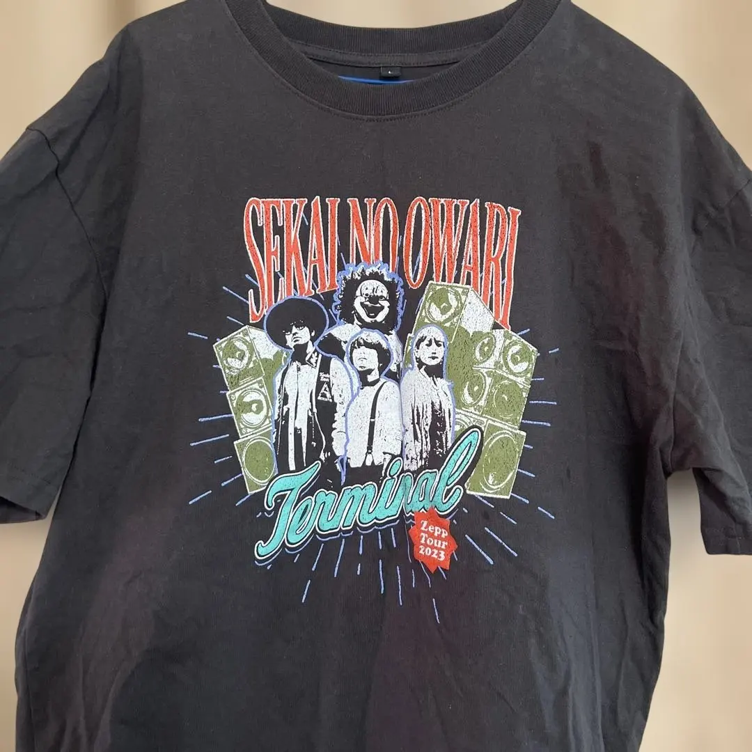 値下げ❌」 セカオワ Terminal Tシャツ 黒 Lサイズ、ラババン｜2025年