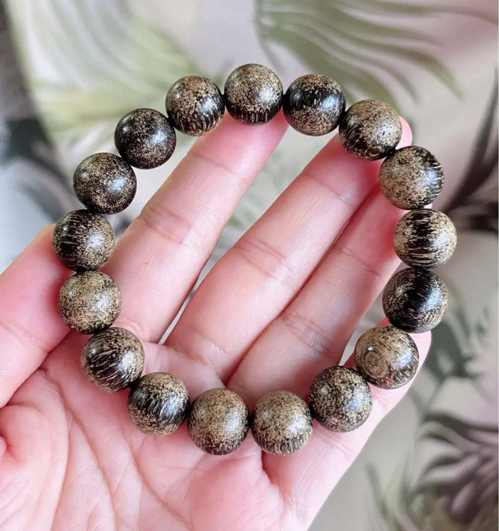 本物保证天然ベトナムじんー沈香ネックレス 芽荘 て手をくし串 野生の