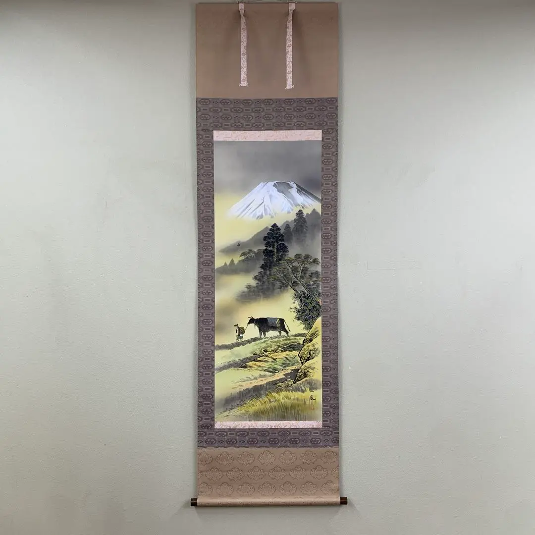 掛け軸 一鳳 『 桜 』 絹本 希少 軸装 茶道具 掛軸 美品 です。