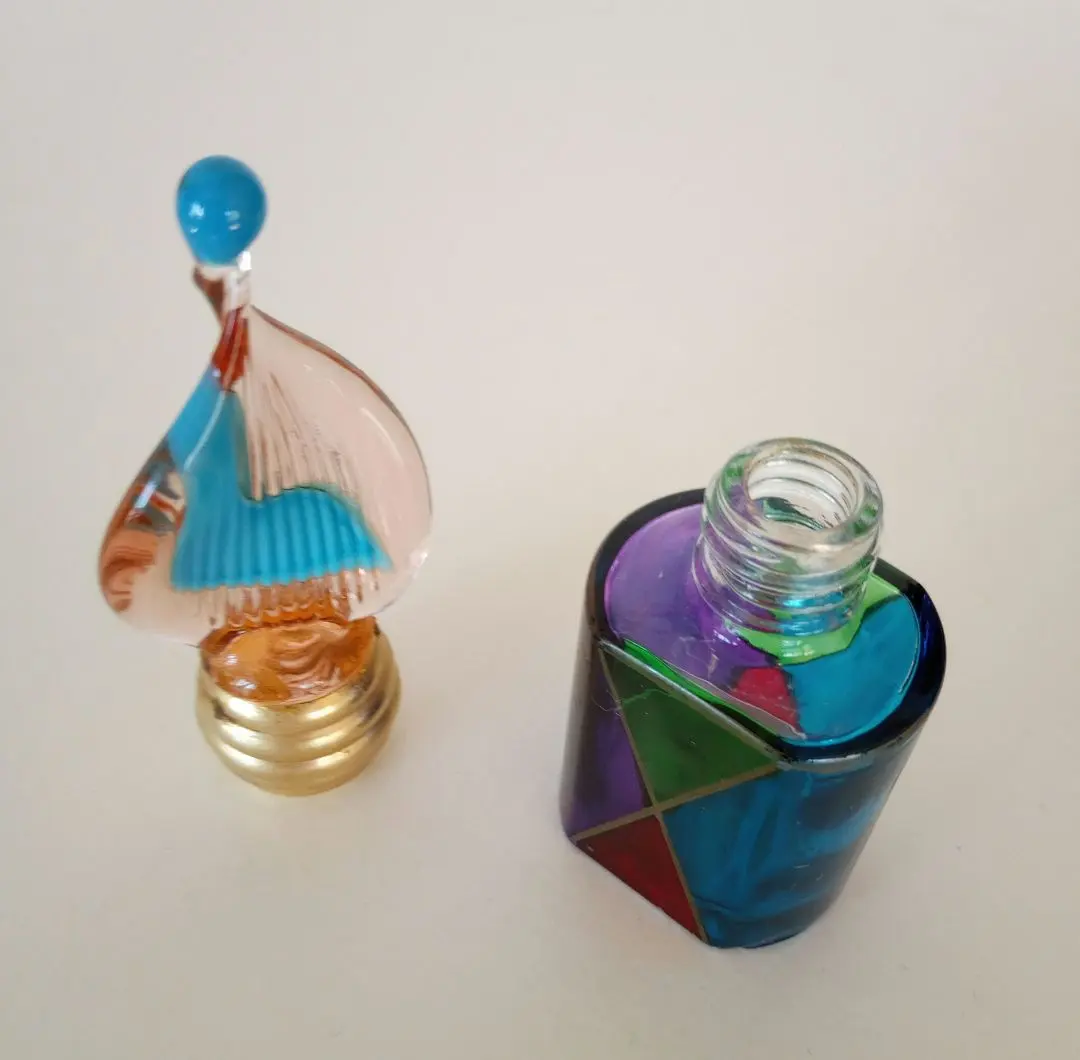 F＆M Ballarin ムラーノガラス】 香水瓶／イタリア／工芸品／美術品