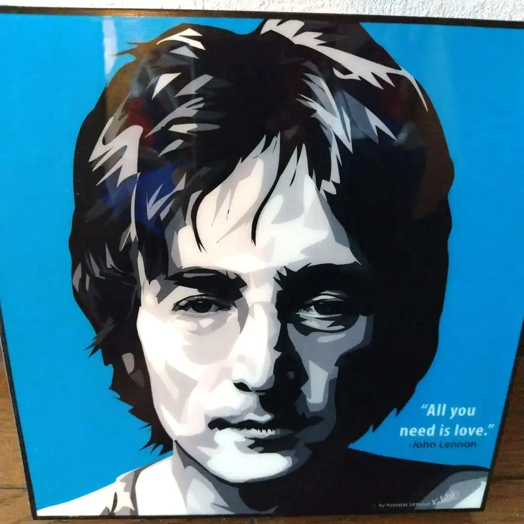 Amazon.co.jp: ジョン・レノン 作画 絵画『smaile number five Film