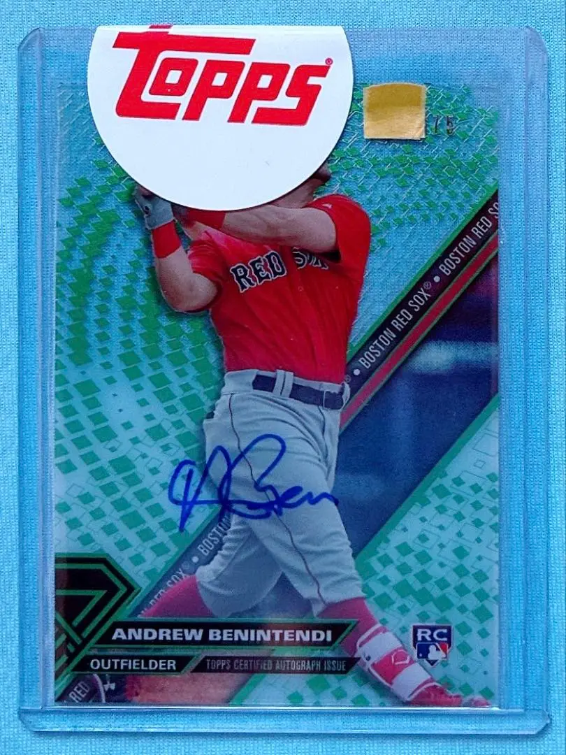 Andrew Benintendi ルーキー直書き直筆サインカード99枚限定！