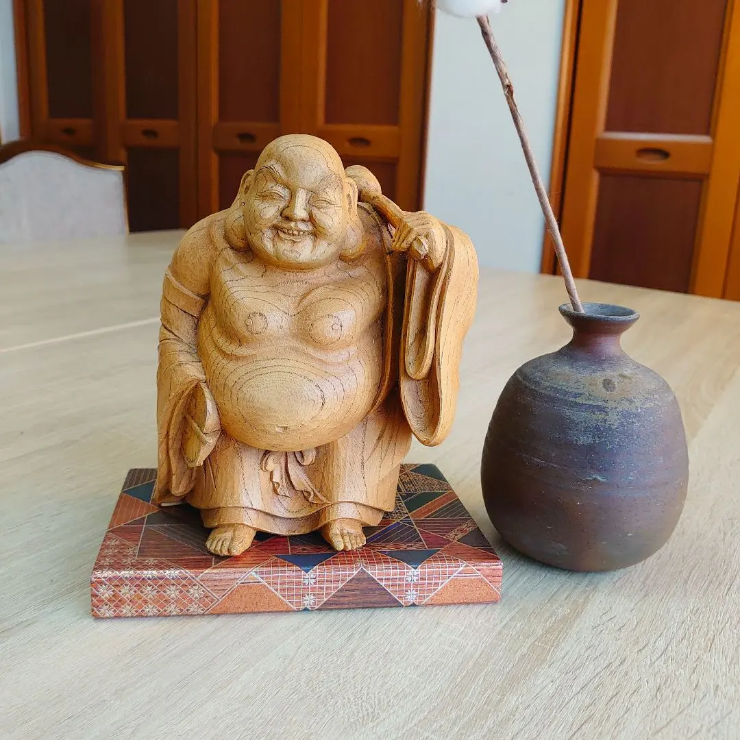 BK193井波彫刻名工横山白汀晩年作「 金獅子 」木彫高さ34㎝