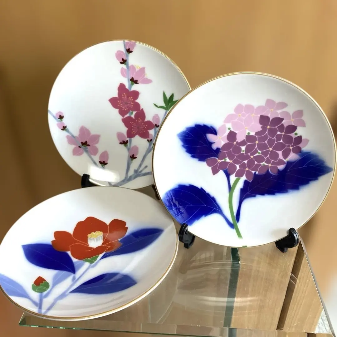 2895 深川製磁 紫陽花 陶板画 未使用 2895 深川製磁紫陽花陶板画