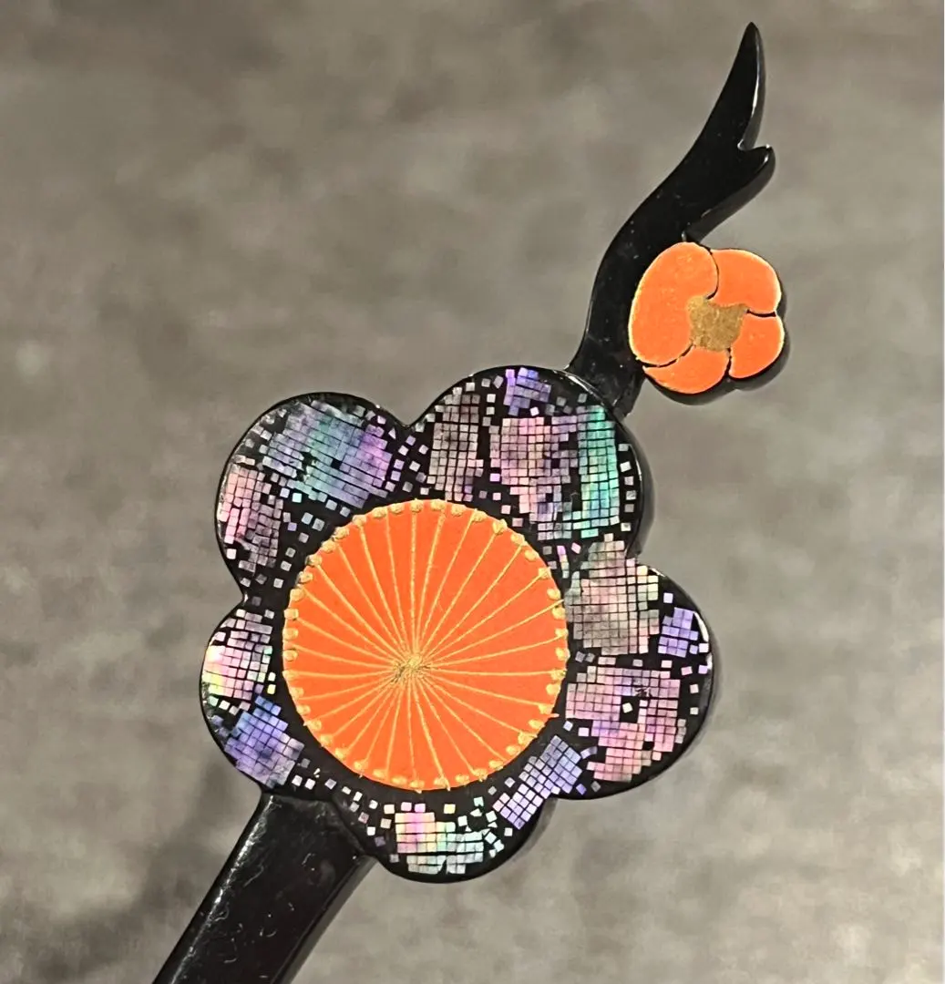 本鼈甲 べっこう 螺鈿 ブローチ ／ペンダントトップ 作家物 寺内一径