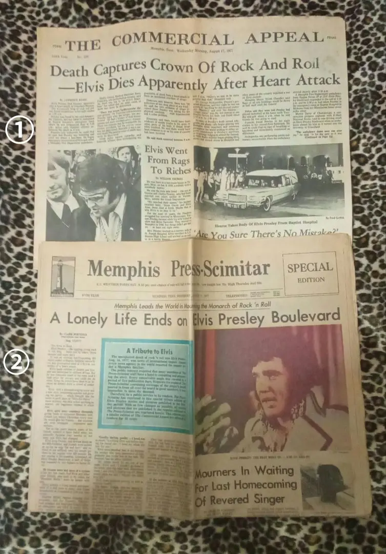 激レア‼️エルヴィス・プレスリーの新聞記事