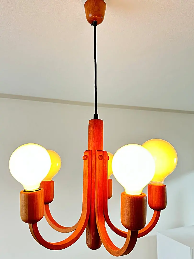 ☆超激レア品☆ Domus ランプ チーク材 ドムズ 照明 ライト シャンデリア