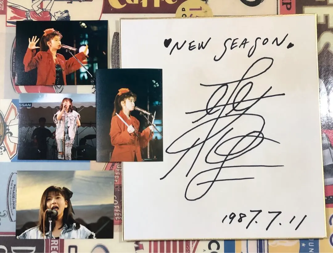 森高千里 コンサートツアー '92 ROCK ALIVE サイン色紙 ROCK ALIVE