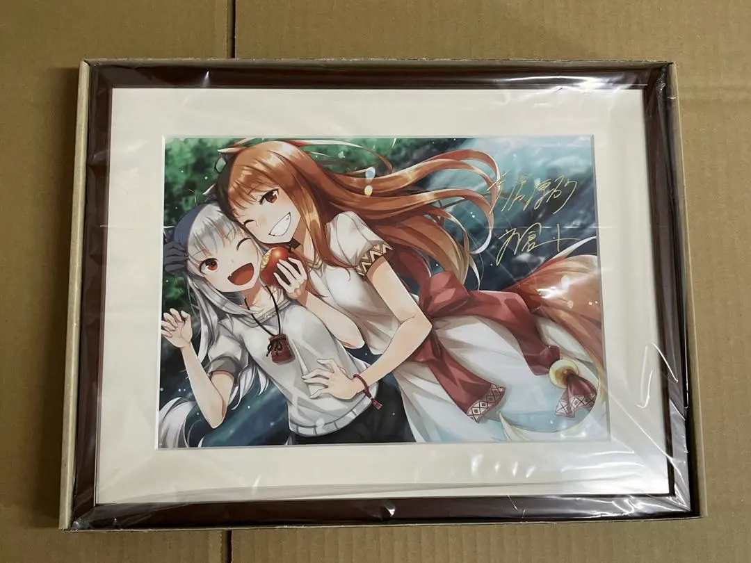 狼と香辛料 直筆サイン入り 複製原画 ホロ ロレンス 大電撃文庫展