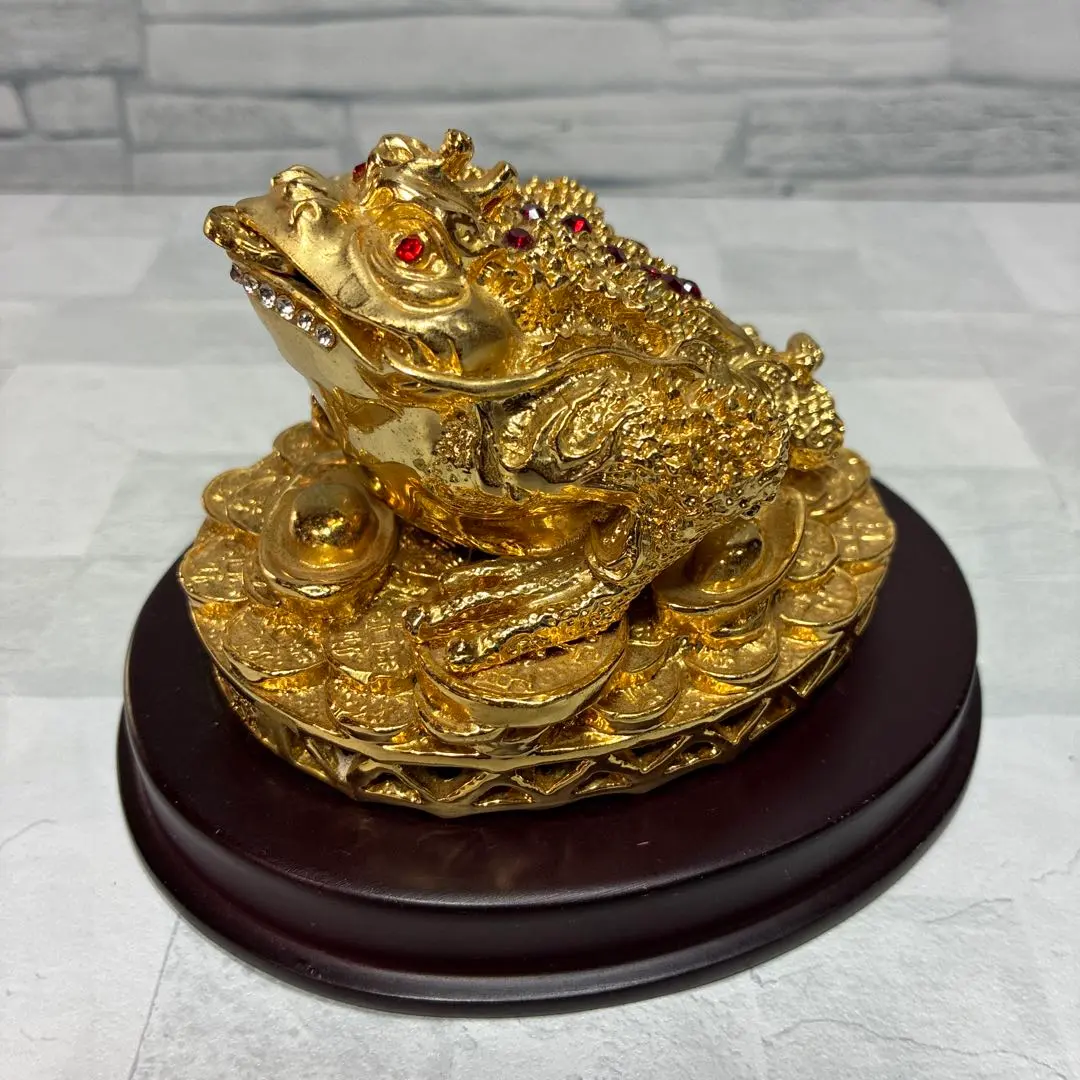 特大・重量4.3kg】風水 銭蛙（ぜにがえる） 三本脚の蛙 縁起物 置物