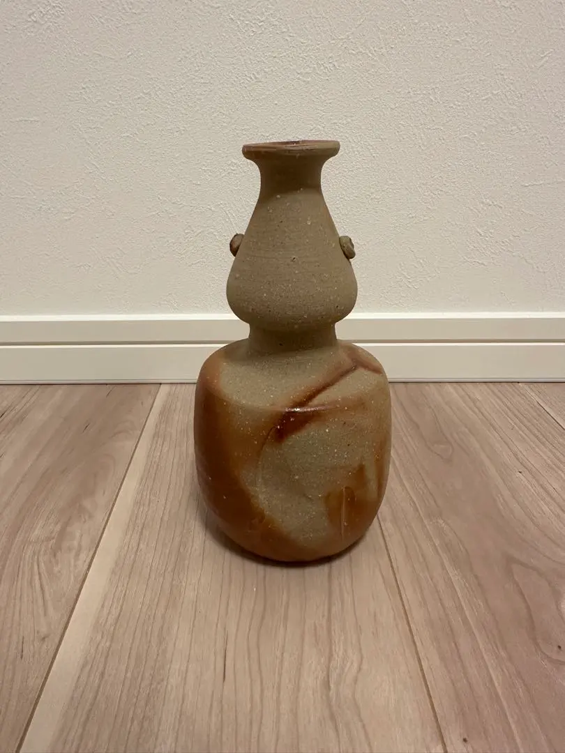 西川政美 備前焼 花入 政彦識箱 花器 花瓶 フラワーベース 華道具 花生