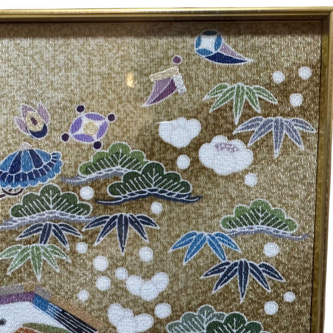 真作】人間国宝 羽田登喜男 おしどり布絵 額装 友禅染 - メルカリ