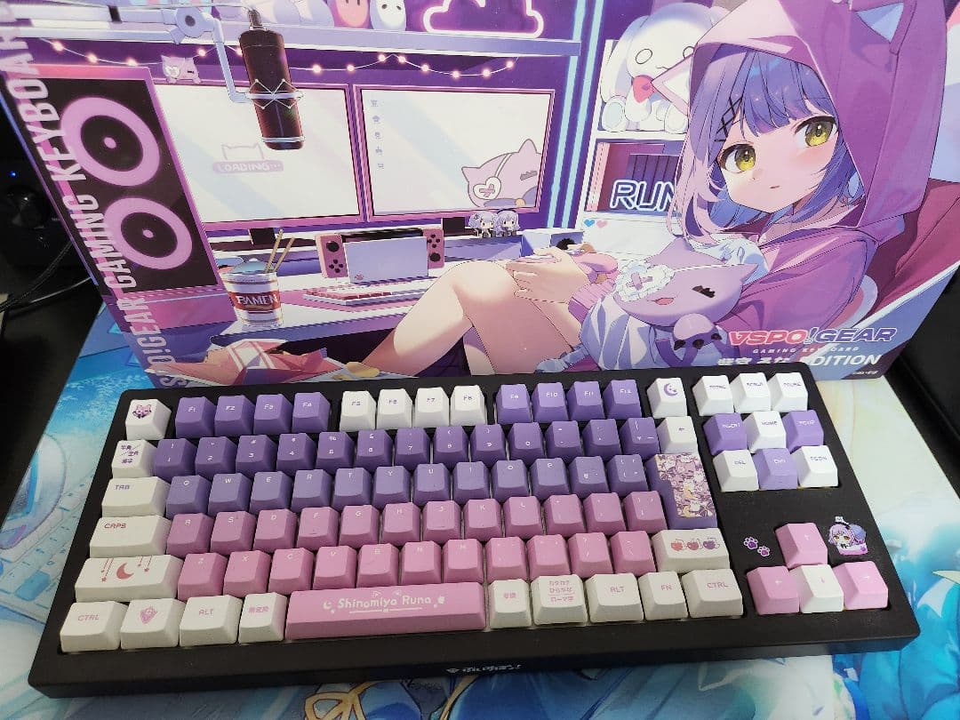 ぶいすぽっVSPO! GEAR ゲーミングキーボード 紫宮るなEdition