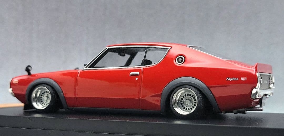 1/43　スカイライン改　ケンメリ2Dr　GT-Rフォーカス　アルミ製　深リム