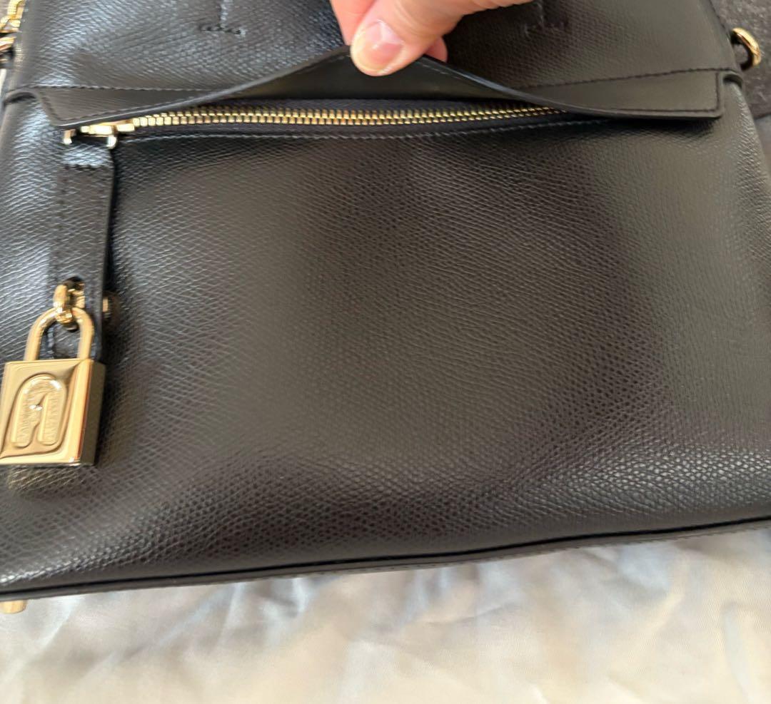 FURLA フルラ パイパー Sドームハンドバッグ 2way ブラック美品