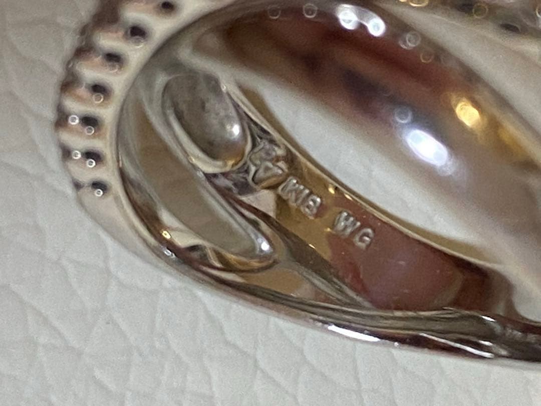 K18 WG ポンテヴェキオ ハートダイヤリング PonteVecchio 9号