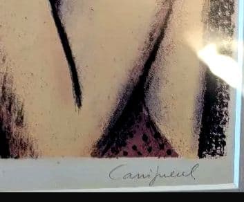 サイン入り　カシニョール　絵画　額