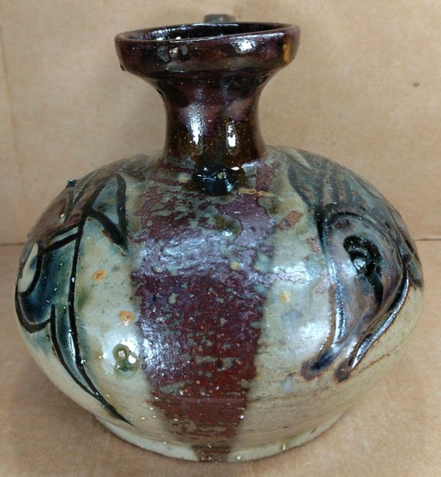 【本物保証】金城次郎 壷屋焼 カラカラ(笑う魚,魚文) 共箱 栞 人間国宝 美品