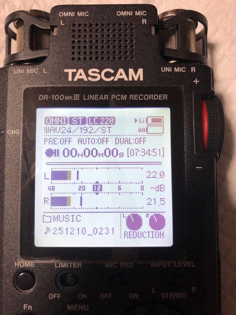 TASCAM DR-100MkIII ハンディレコーダー