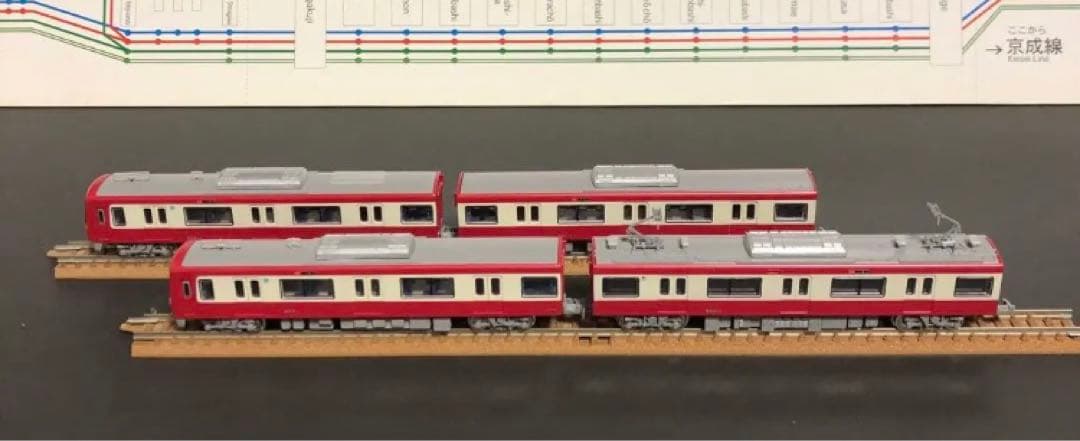管理番号1589 京急650形 Nゲージ 塗装済キット 素人組立品４両