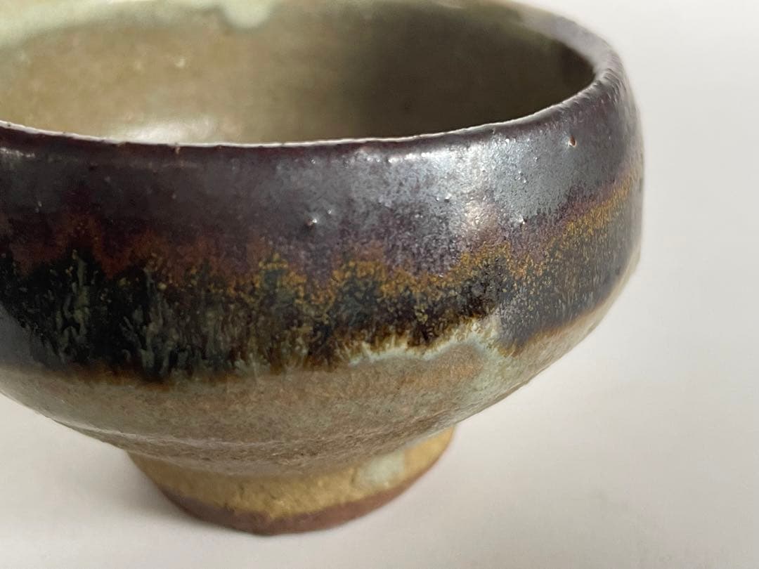 陶芸家 人間国宝 濱田庄司 浜田庄司 盃 ぐい呑 酒器 益子焼 晋作識