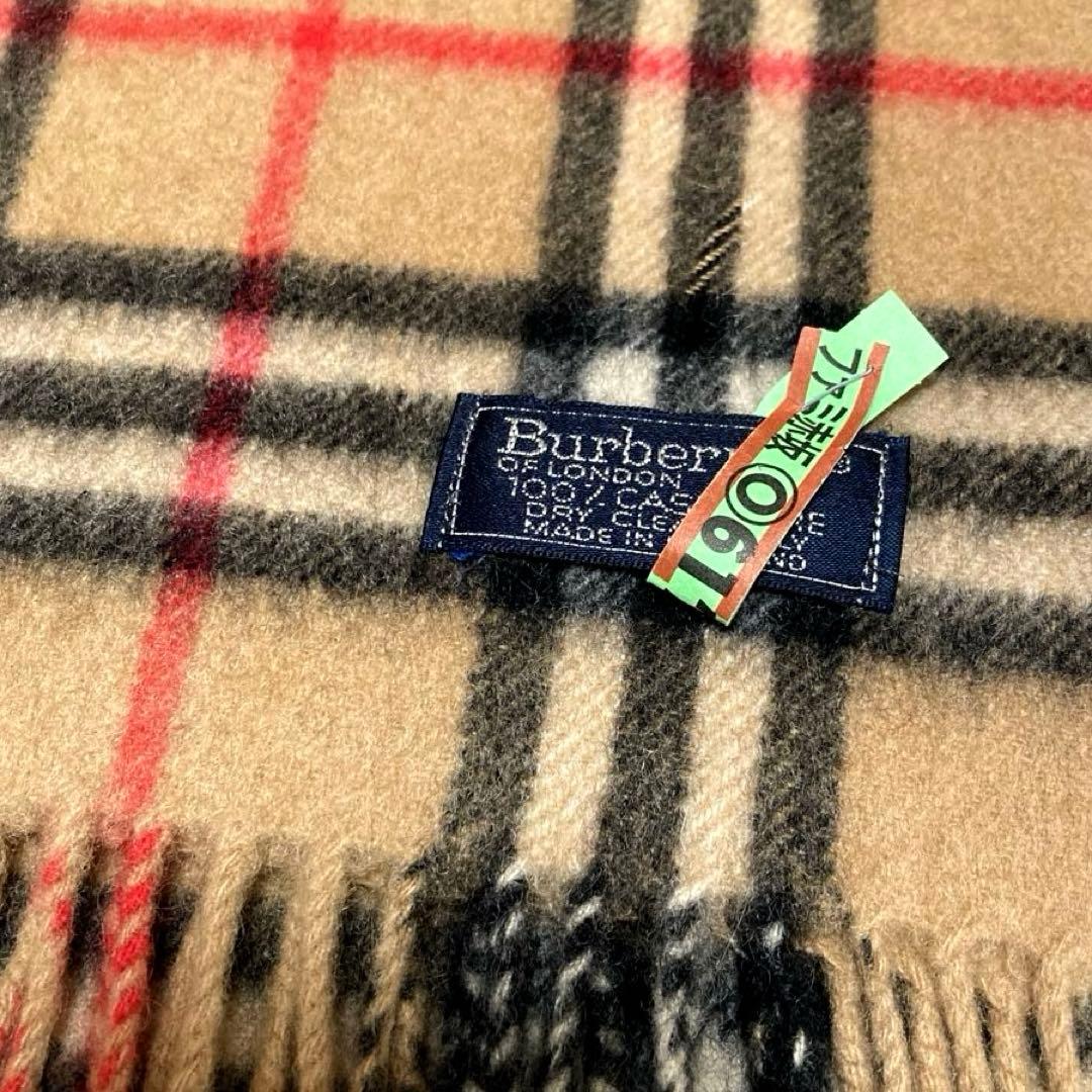 BURBERRYバーバリーズ マフラー ☆カシミヤ100%ノバチェック 英国製