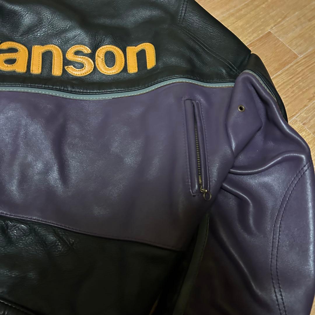 レア USA製 VANSON シングル ライダース ジャケット 38 TALON｜