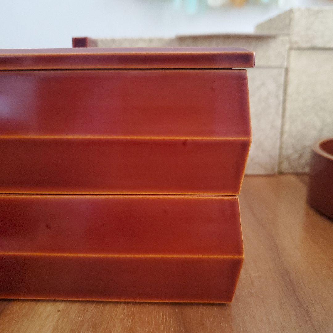 未使用★飛騨春慶塗 漆塗り 重箱と円形容器セット 箱付き