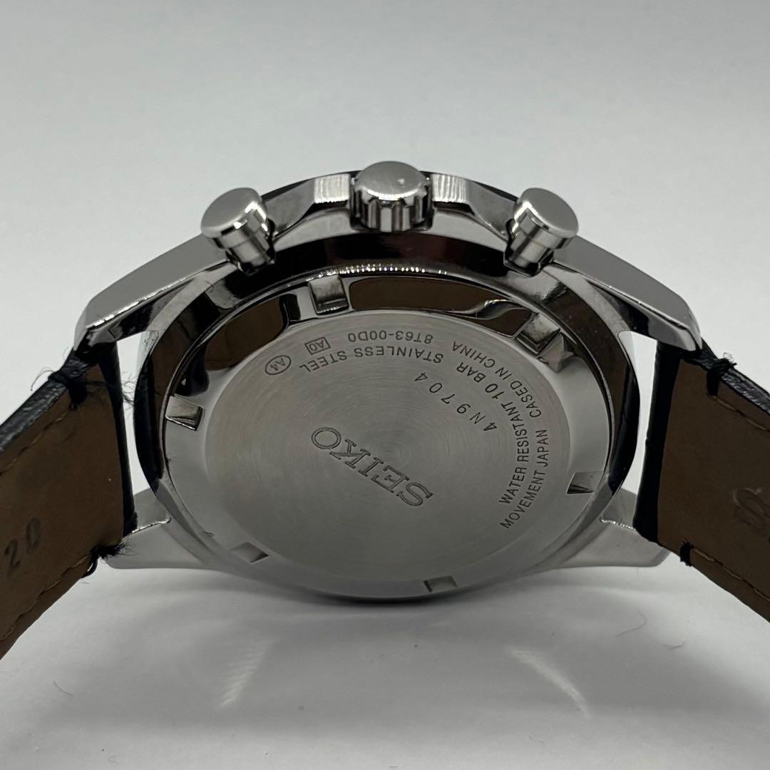 美品 SEIKO クロノグラフ SBTR021 ブラック セレクション クオーツ