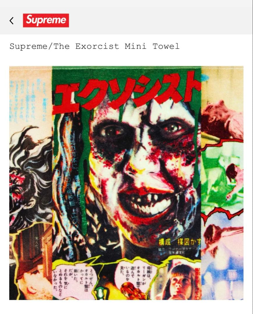 Supreme x The Exorcist Mini Towel - メルカリ