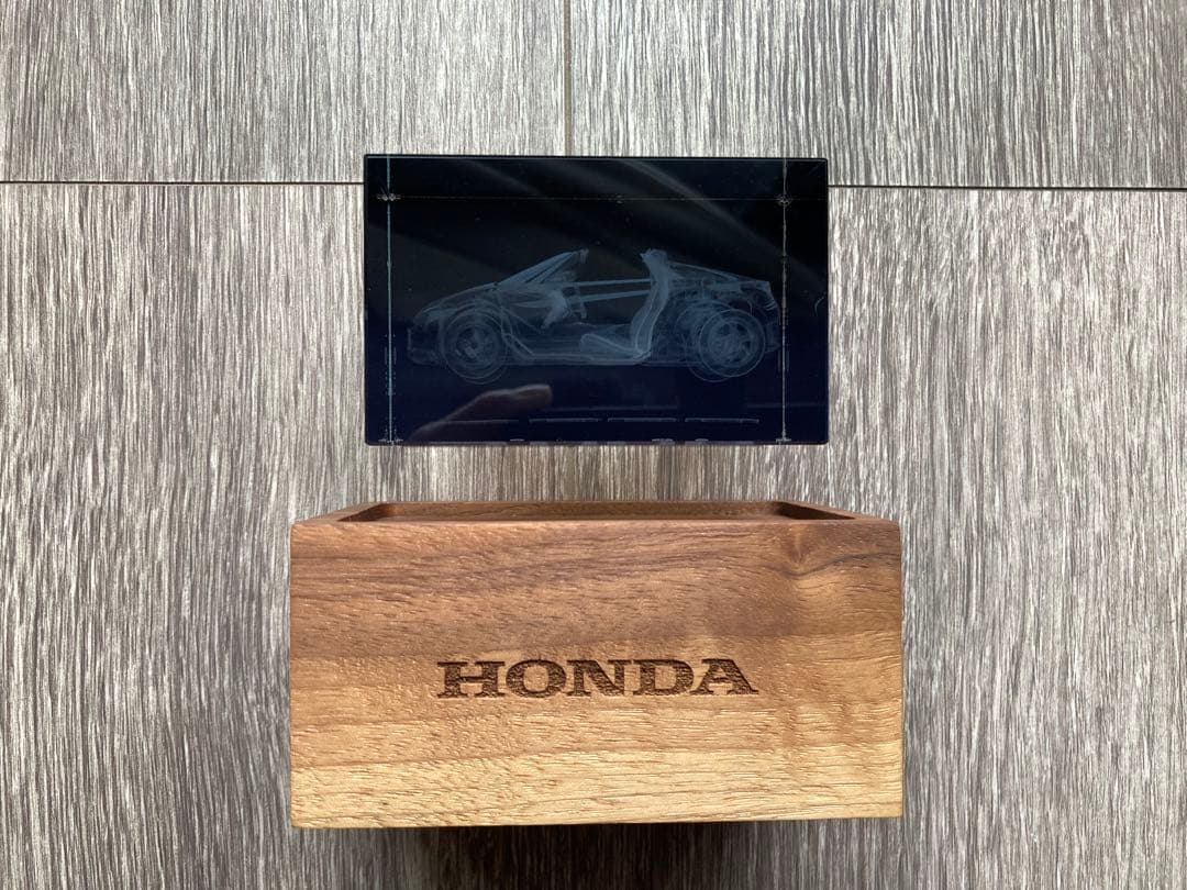 HONDA S660 置物 3Dクリスタル HONDAロゴ入り豪華専用ケース付き