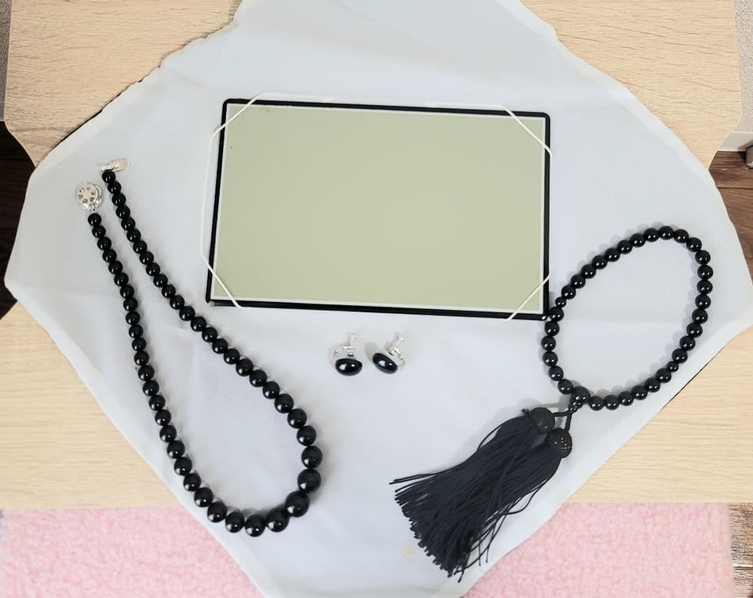 天然 ブラック コーラル 黒珊瑚 ネックレス 念珠 イヤリング 鑑定書あり