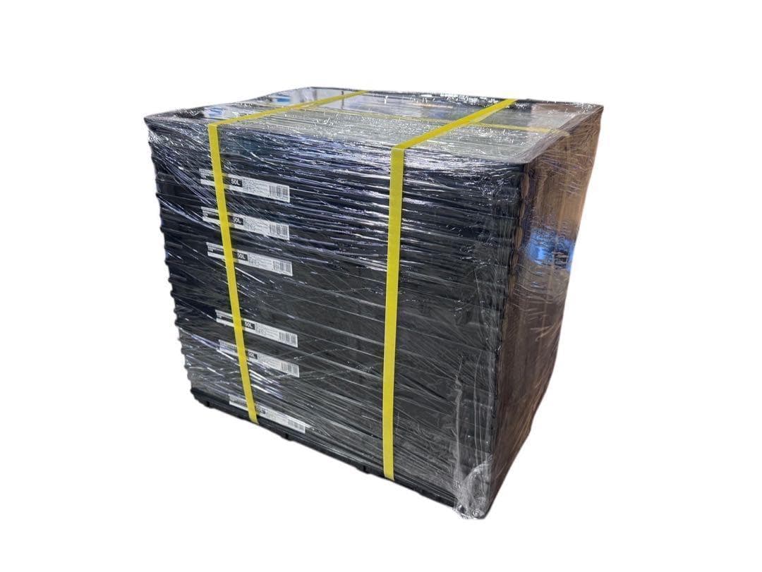 オリコン 軽量薄型 折りたたみコンテナ ケース 9個 ブラック