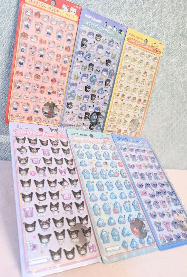 サンリオ ディズニー ボンボンドロップシールミニ 6種セット