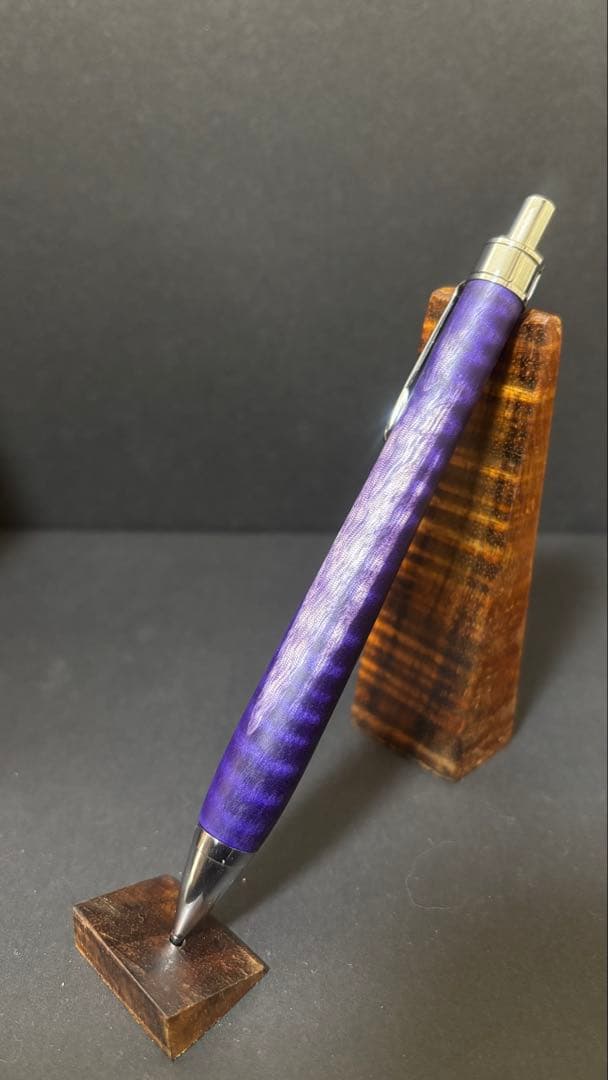 栃 縮杢 虎杢 カーリー］ 木軸ペン 木軸 シャーペン 木軸シャーペン