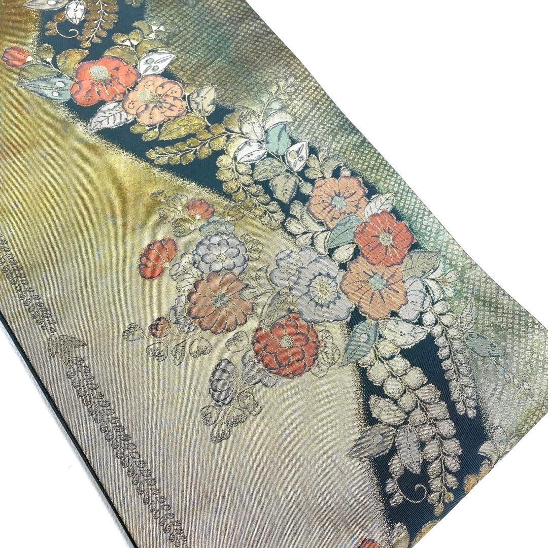 専用帯1774 1532 二本セット○高級 正絹 六通 袋帯 辻ヶ花