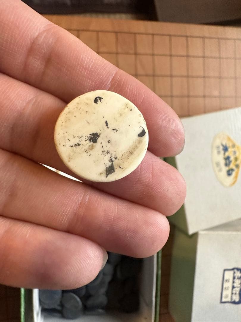 囲碁盤　蛤碁石セット