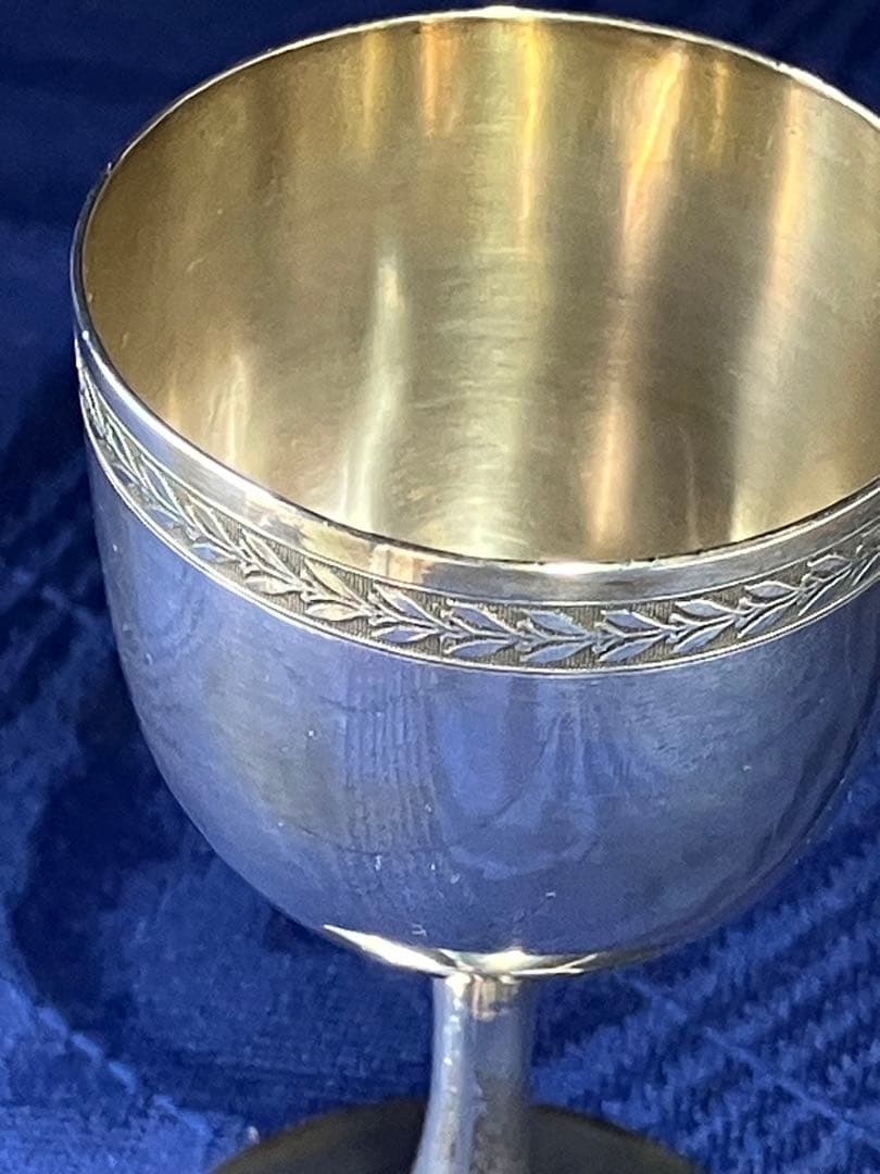 服部時計店　明治大正時代　銀杯　酒器　アンティーク　純銀　燕刻印