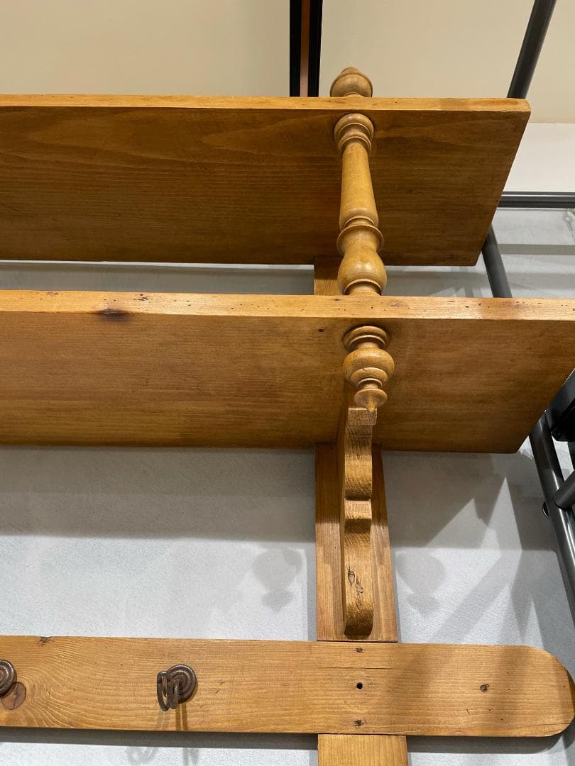 アンティーク パイン 壁掛 シェルフ ラック 棚 木製 フランス イギリス