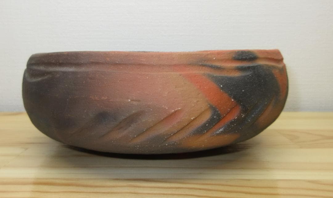 送料込【逢絢亭】茶道具 灰器 赤楽 素焼 風炉用 吉村楽入 共箱入り