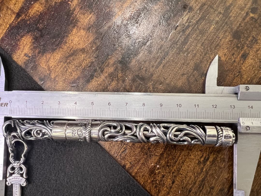 S925刻印有：重厚シルバーペンダントとしても使えるペン SZB001