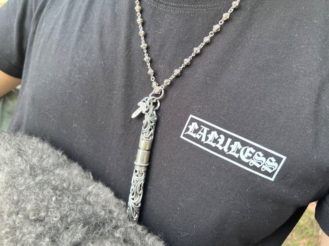 S925刻印有：重厚シルバーペンダントとしても使えるペン SZB001