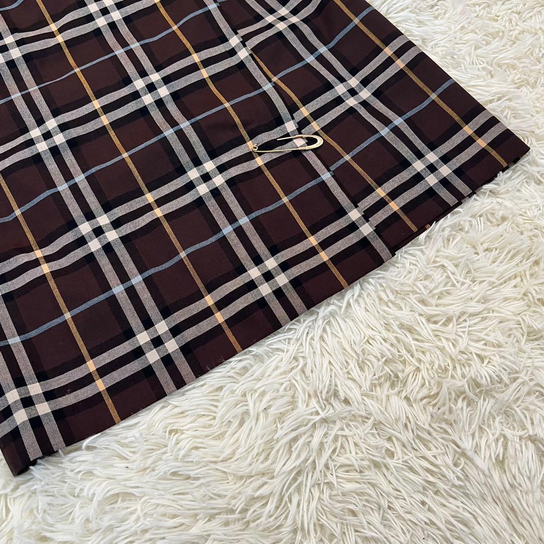 【極美品】バーバリーロンドン 38 ノヴァチェック 巻きスカート クリップ