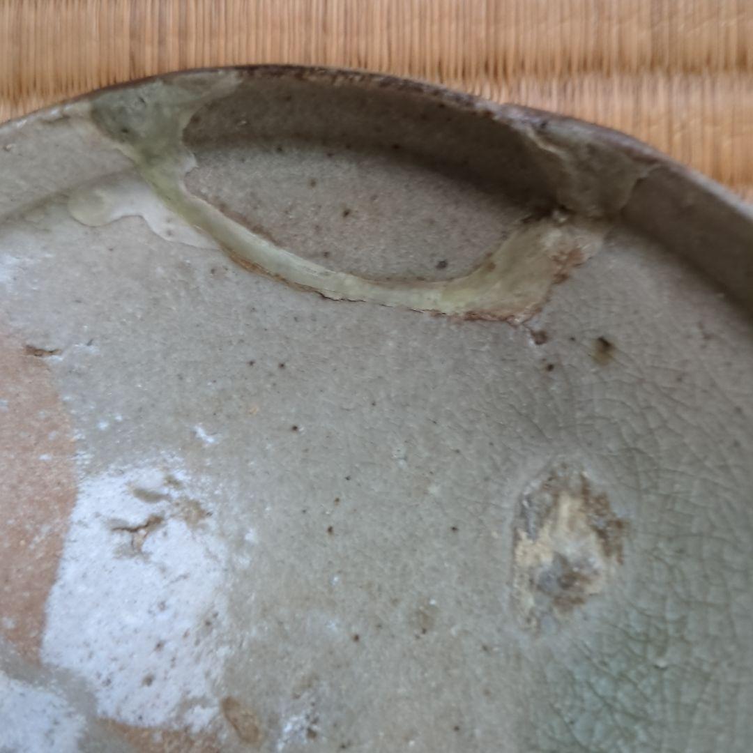 形皿 木箱付き 古唐津茶碗 桃山時代 発掘品 骨董品 古美術