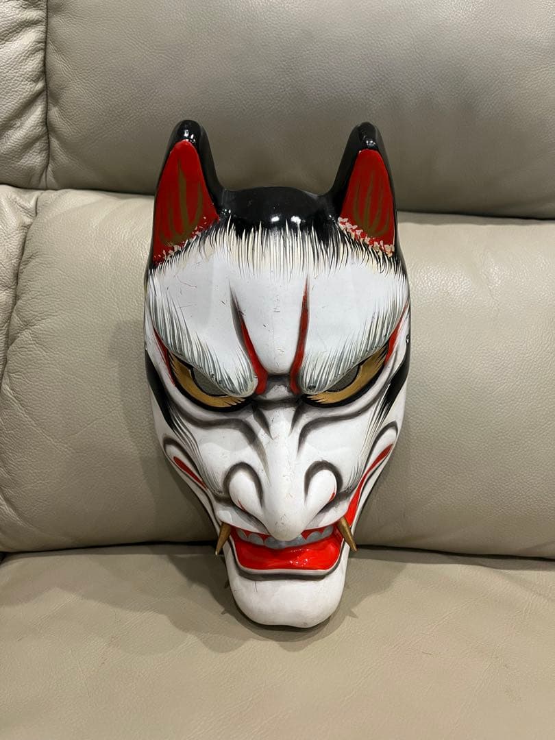 神楽面 狐面 咥え面