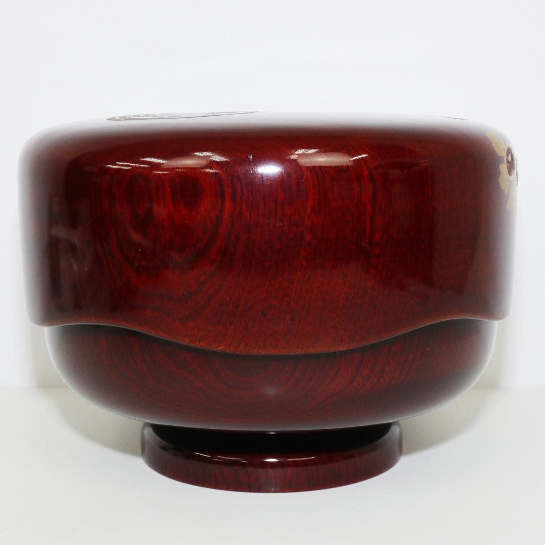 石原抱真 四君子蒔絵 春慶光琳形 菓子器 共箱