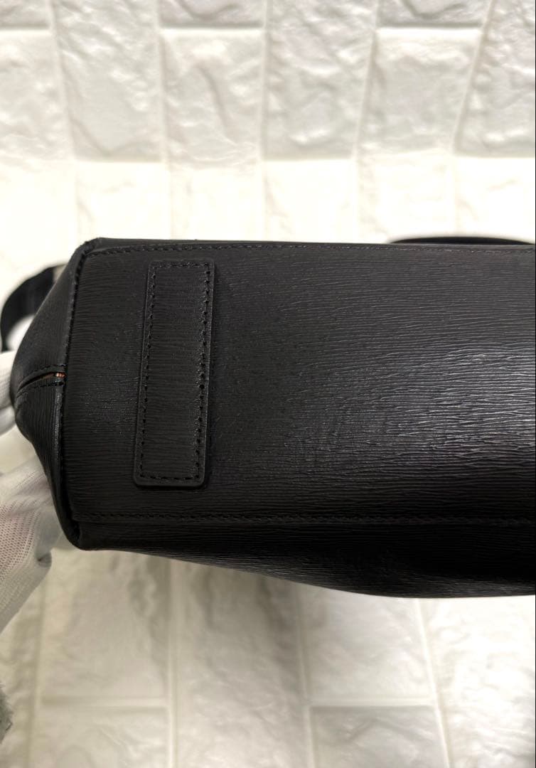 【ロペ】ポールスミス トートバッグ 2way レザー 黒×オレンジ