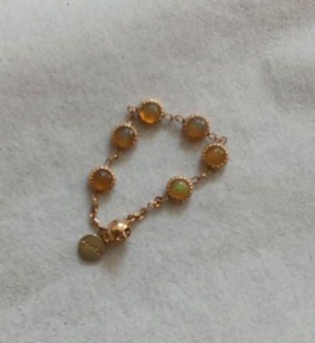 agete Dreamy Dreamy K10 チェーンリング オパール